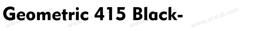 Geometric 415 Black字体转换